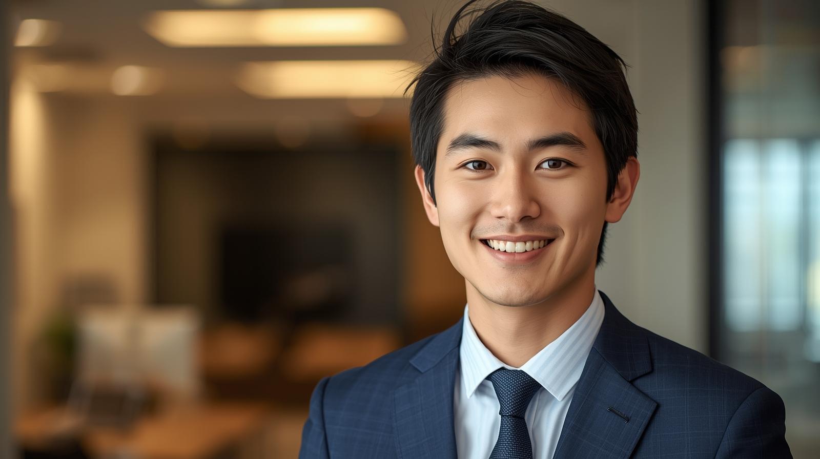 営業　若手　日本人　男性　画像